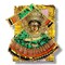 Vara Lakshmi Goddess Face Set Devi Mata Mukhota Mahalaxmi Face Idol Velvet Gotta Dress Jewelry for Varalaxmi Vratam Navaratri Margashirsha Vratha Pooja Hindu Religious Temple